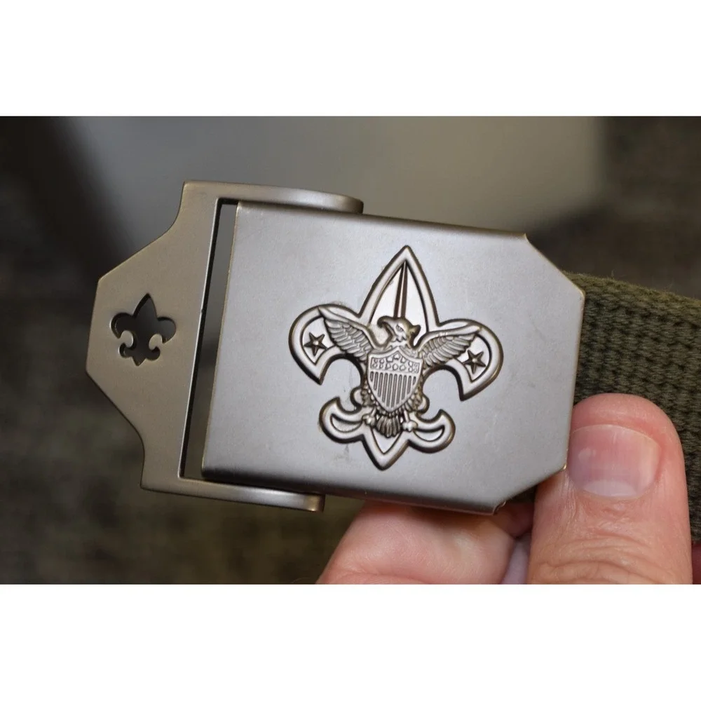 Boy Scout Official Green Official Uniform Belt + Buckle S/M 32